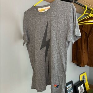 Aviator Nation heather grey bolt tee